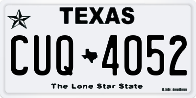 TX license plate CUQ4052