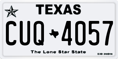 TX license plate CUQ4057