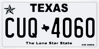 TX license plate CUQ4060
