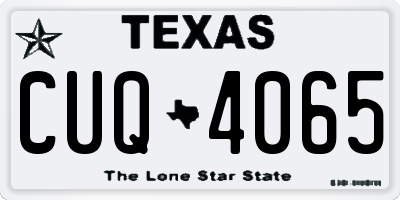 TX license plate CUQ4065