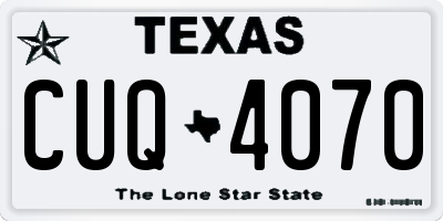 TX license plate CUQ4070
