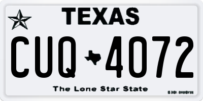 TX license plate CUQ4072