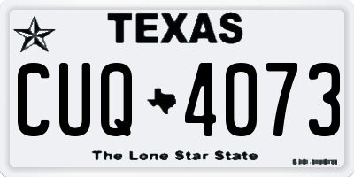 TX license plate CUQ4073