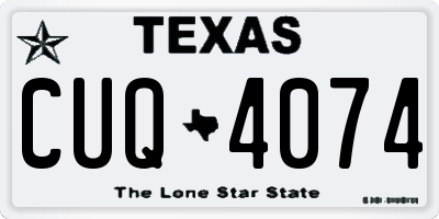 TX license plate CUQ4074