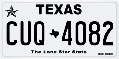 TX license plate CUQ4082