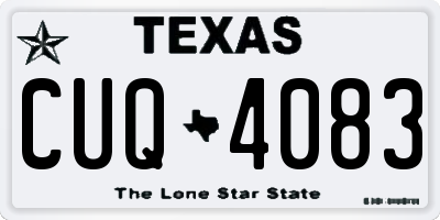 TX license plate CUQ4083