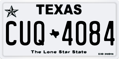 TX license plate CUQ4084