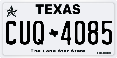 TX license plate CUQ4085