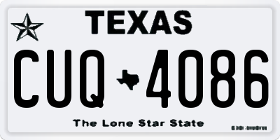 TX license plate CUQ4086