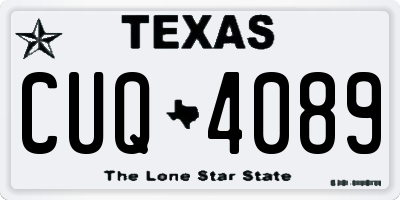 TX license plate CUQ4089