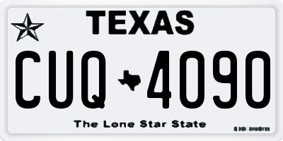 TX license plate CUQ4090