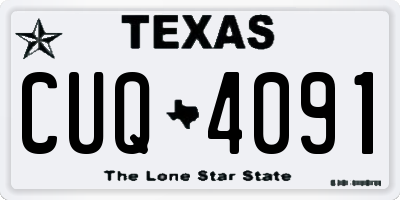 TX license plate CUQ4091
