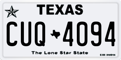 TX license plate CUQ4094
