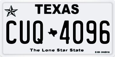 TX license plate CUQ4096