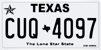 TX license plate CUQ4097