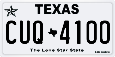 TX license plate CUQ4100