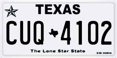 TX license plate CUQ4102
