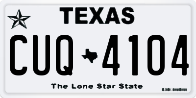 TX license plate CUQ4104
