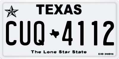TX license plate CUQ4112