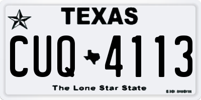 TX license plate CUQ4113