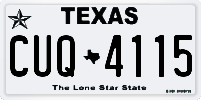 TX license plate CUQ4115