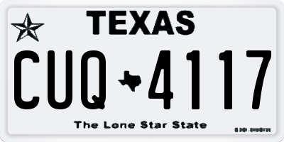 TX license plate CUQ4117