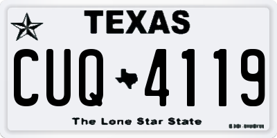 TX license plate CUQ4119