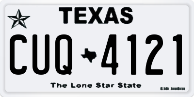 TX license plate CUQ4121