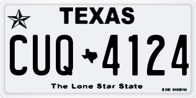 TX license plate CUQ4124