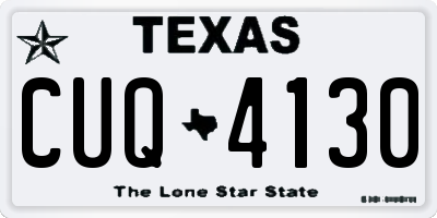 TX license plate CUQ4130