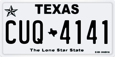 TX license plate CUQ4141