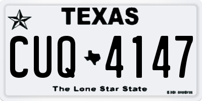 TX license plate CUQ4147