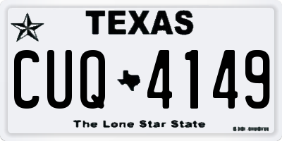 TX license plate CUQ4149