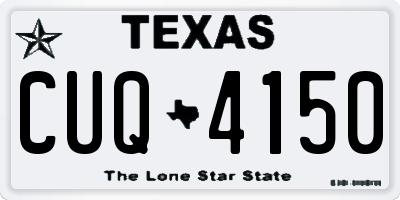 TX license plate CUQ4150