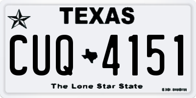 TX license plate CUQ4151