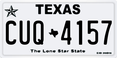 TX license plate CUQ4157