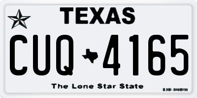 TX license plate CUQ4165