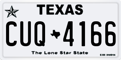 TX license plate CUQ4166