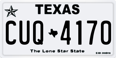 TX license plate CUQ4170