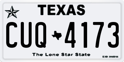 TX license plate CUQ4173