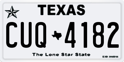 TX license plate CUQ4182