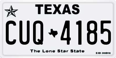 TX license plate CUQ4185