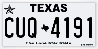 TX license plate CUQ4191