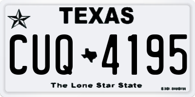 TX license plate CUQ4195