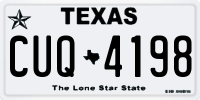TX license plate CUQ4198