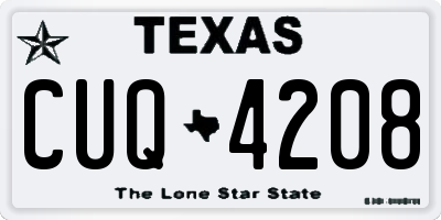 TX license plate CUQ4208