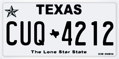 TX license plate CUQ4212