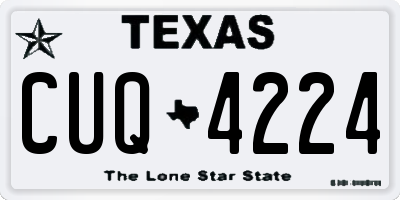 TX license plate CUQ4224