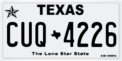 TX license plate CUQ4226