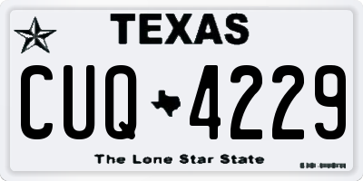 TX license plate CUQ4229